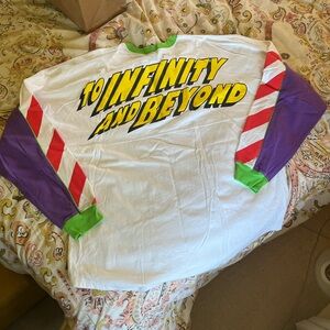 Disney Buzz Lightyear Men's Shirt - White, Purple, Red, Green